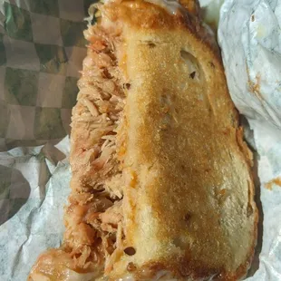 Pulled pork on multigrain bread