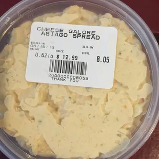 Cheese for our trip.