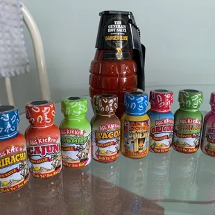 I bought and army of hot sauce. After taste testing I went back and bought some full size bottles. #UpCloseSavor XP