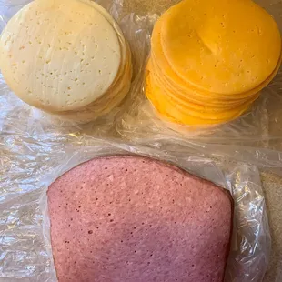 a ham and cheese sandwich