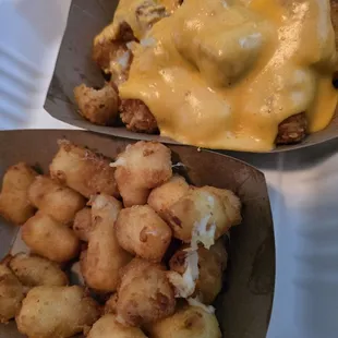 Cheesy tots and cheese curds