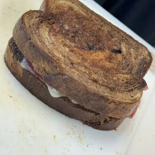 Reuben fresh off the grill