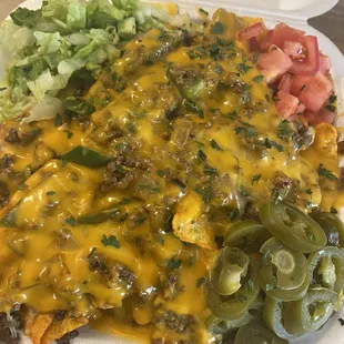 Beef nachos with Doritos chips