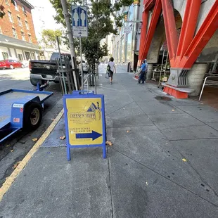 sign on a sidewalk