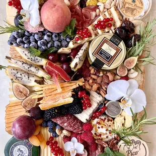 Medium Cheese and Charcuterie Board 18"x14" with 12 cheeses and 5 meats