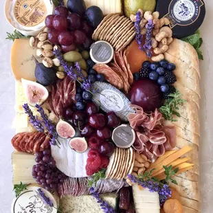 Medium Cheese and Charcuterie Board (18"x14") with 12 cheeses and 5 meats