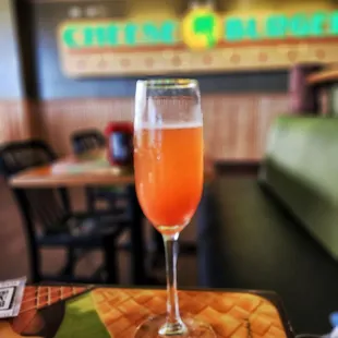 guava mimosa $6, breakfast special.