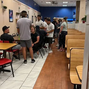 people eating in a restaurant