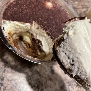 Tiramisu.  Store bought. Meh