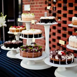 Cheesecake Dessert Spread for an Anniversary Party