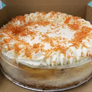 a cake in a cardboard box