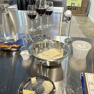 Wine flight with our class