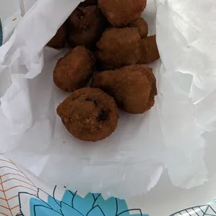 Fried mushrooms.