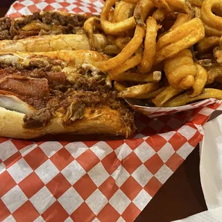 2. Pepperoni Pizza Cheesesteak Sandwich