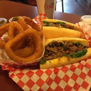 6. Spinach and Mushroom Cheesesteak Sandwich