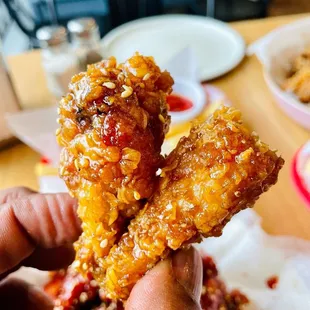 Spicy Garlic Korean Fried Chicken