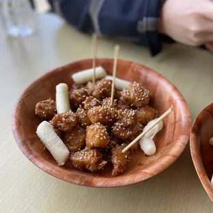 two bowls of food