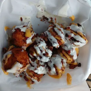 Mashed potato bites with bacon
