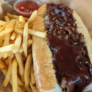 BBQ Cheesesteak + French Fries
