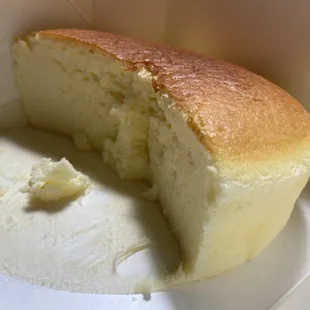 Cheese cake; no powdered sugar, looked unappealing. Tastes great but not great enough for an entire cheesecake.