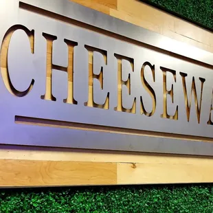 a close up of a sign on a wall