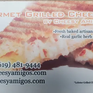 Lance's card. Cheesy Ammigos!