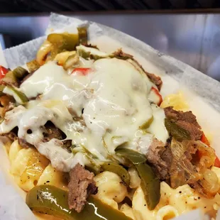 a meat and cheese sandwich