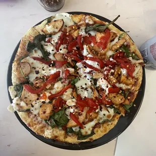 BBQ Chicken Pizza and a soda (lunch special)