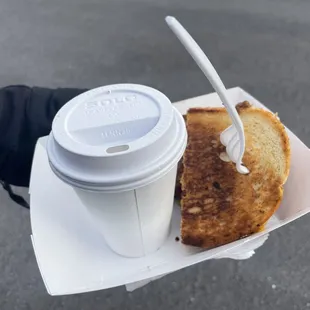 Bacon grilled cheese with a side of Mac and cheese