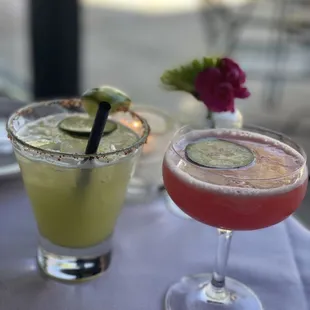 Cucumber margarita and Capulet