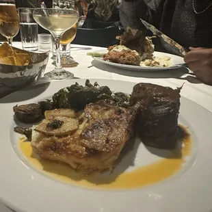 BONELESS BEEF SHORT RIBS Charred jalapeño au gratin potatoes, crispy brussels sprouts