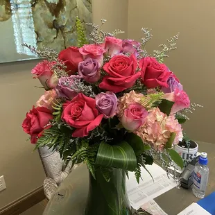I spent $300 on flower thinking I was going to get 45 mixed pink roses and this is what I got instead.