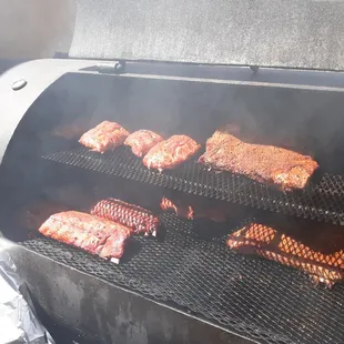 Smoked meats most weekends. If you could only smell this!