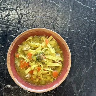 Home made chicken noodle soup