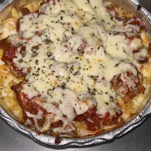 Chicken Parmesan Mac and cheese