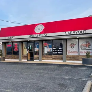 the front of the restaurant