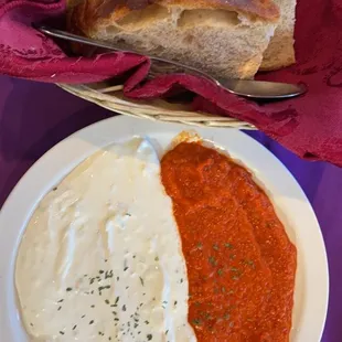 Bosnian Style Tzatziki and Ajvar (Vegetable Spread) This was super delicious!!!