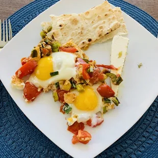 Bon appetite, Shaksuka is ready spicy and yummy