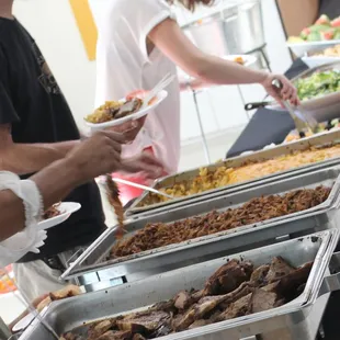 Brisket, pulled pork and mac &amp; cheese for lunch at WOODCREST SCHOOLS.