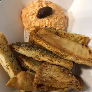 Tirokefteri- Roasted Red pepper &amp; feta dip