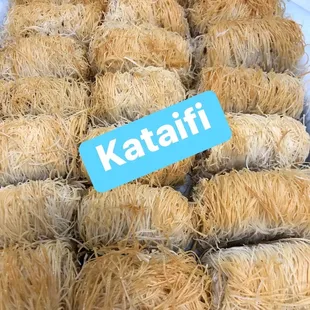 a tray of cut up hay