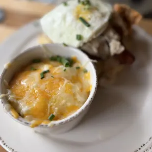 Hallelujah biscuit with cheese grits