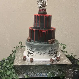 Custom 3 tiered wedding cake with