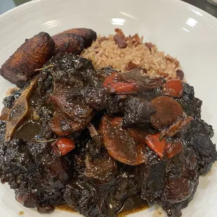 Oxtail Meal w/ Rice Pea and Plantains
