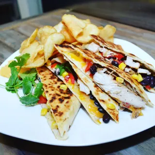 Black Bean Chicken Quesadillas