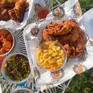 Chicken strips + Mac and cheese