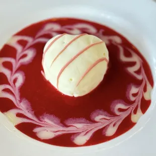 White Chocolate Truffle with Raspberry Guava Puree