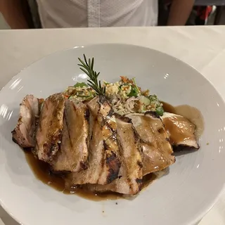 Grilled Double Cut Boneless Pork Chop