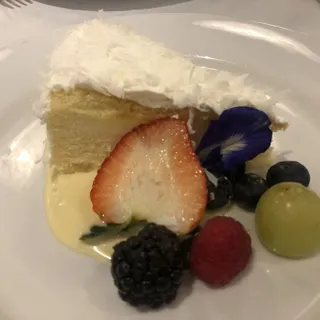 Coconut Cake with Tahitian Vanilla Crme Anglaise