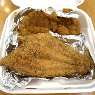 Fried catfish + candied yams